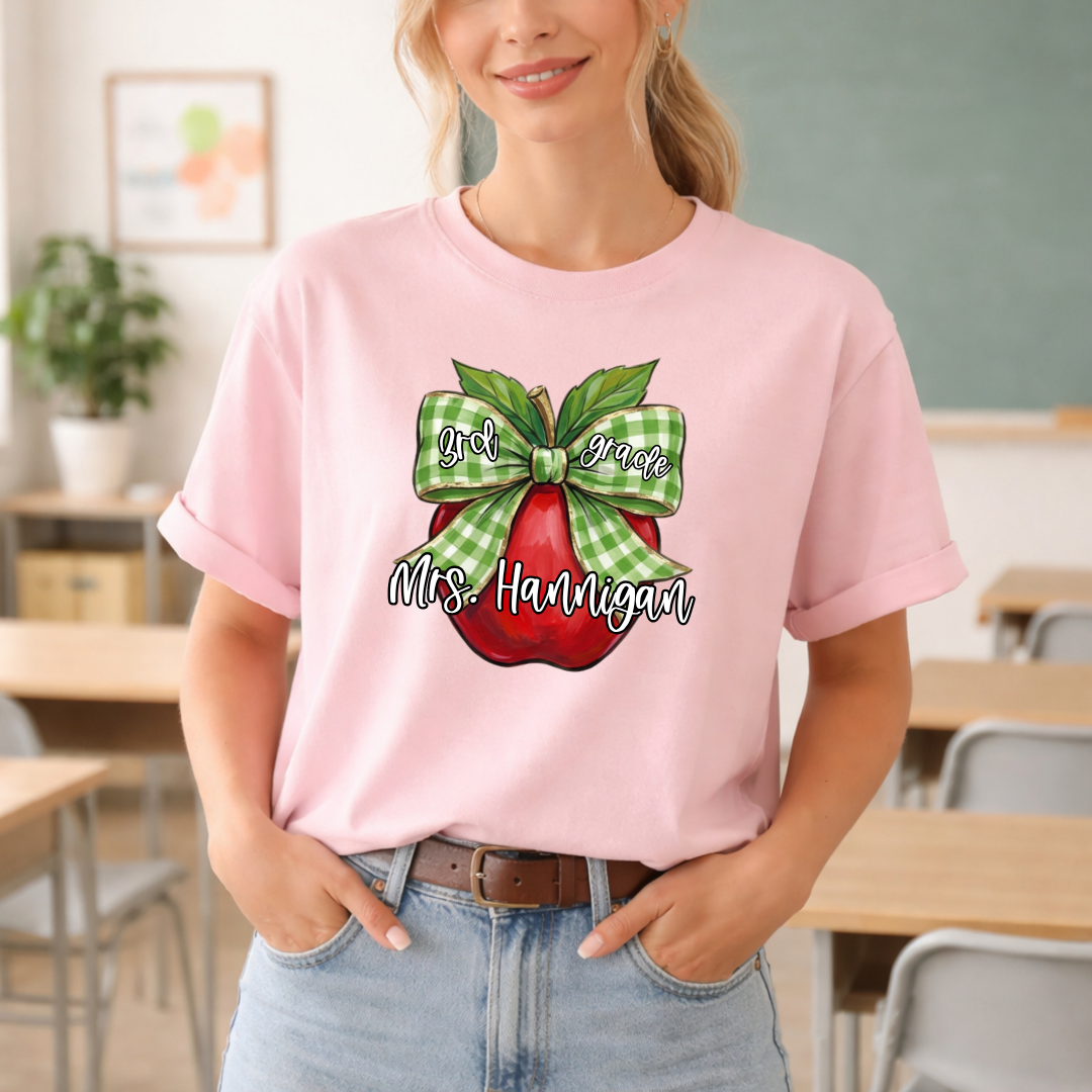 Vintage Back to School Apples DTF Transfer
