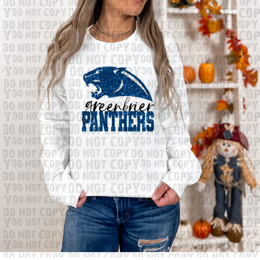 Greenbrair Panthers Glitter DTF