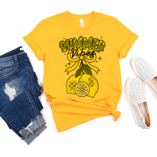 Summer Vibes Lemon DTF Transfer
