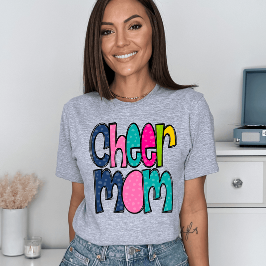 Cheer Mom Rainbow Doodle DTF