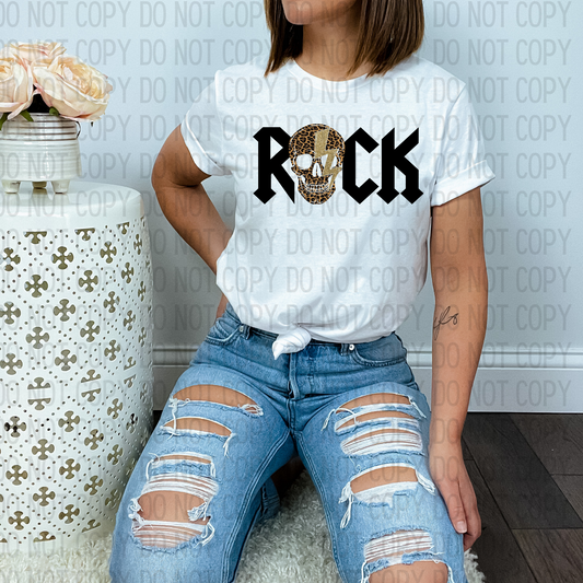 Rock Leopard Skull DTF