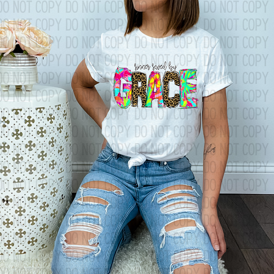 Sinner Saved By Grace Island Prints DTF