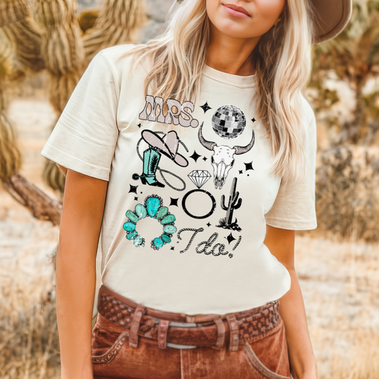 Mrs Rhinestone western collage DTF Transfer