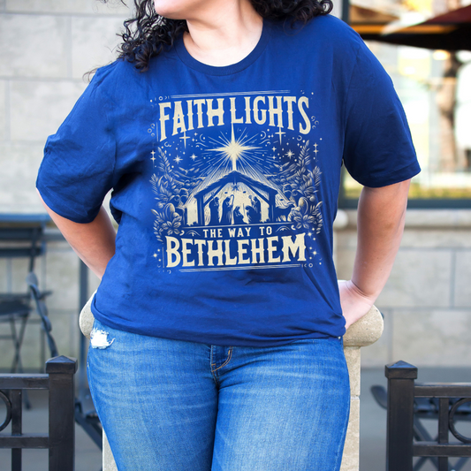 Faith Lights The Way To Bethlehem DTF