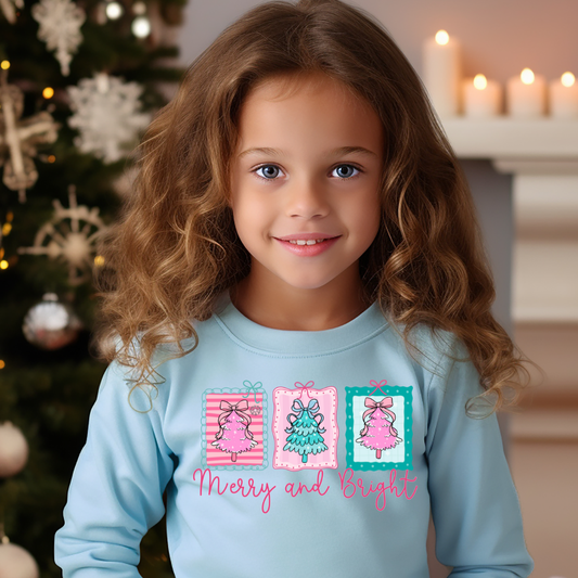 Merry and Bright Trees DTF Transfer
