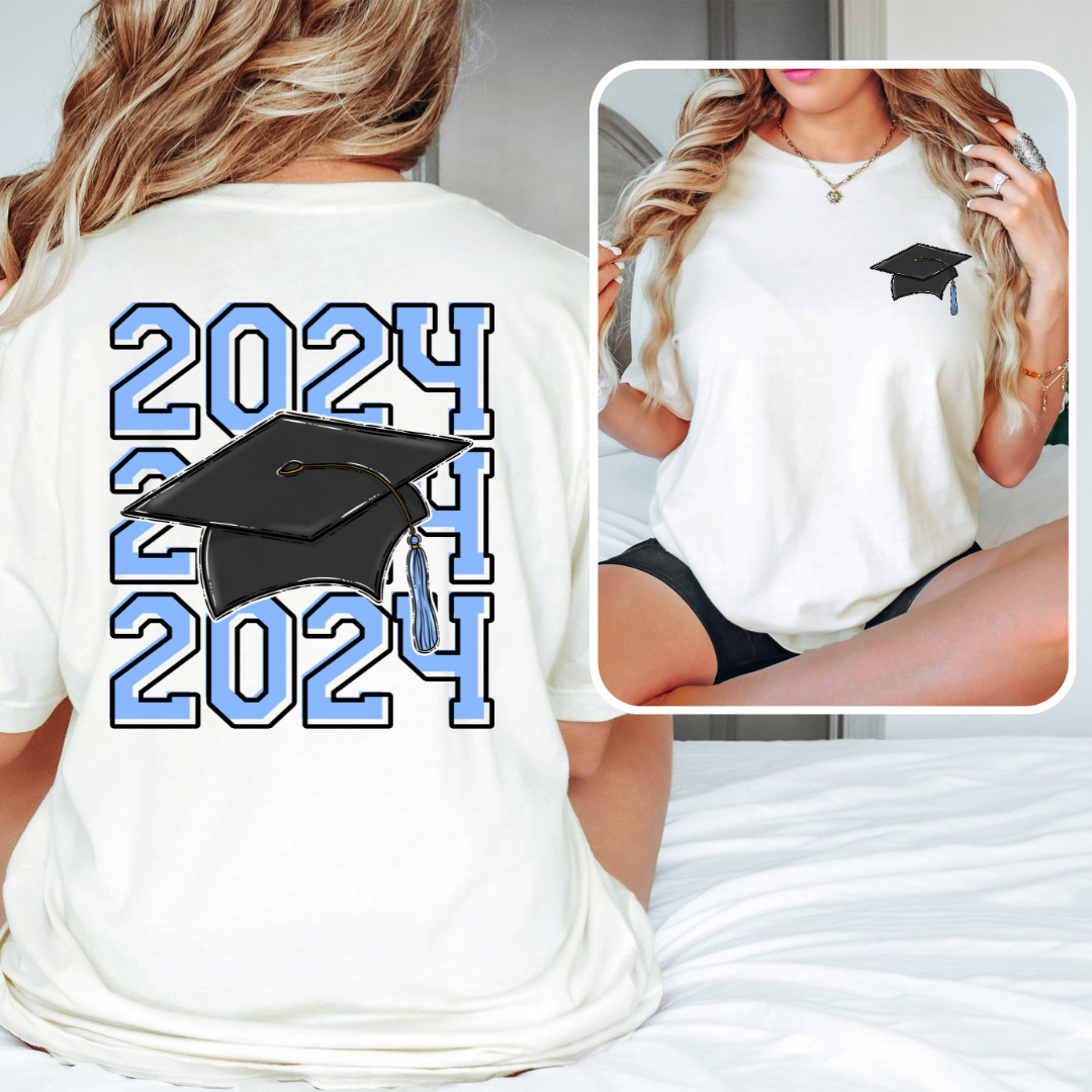 2024 Grad Cap Robin Blue DTF