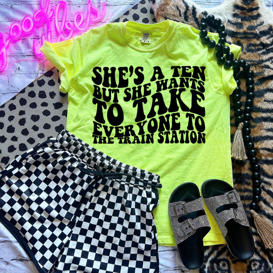 She's a Ten Trainstation DTF Transfer