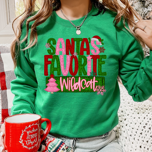 *Santa's Favorite Fuzzy Letters Mascot Custom DTF Transfer