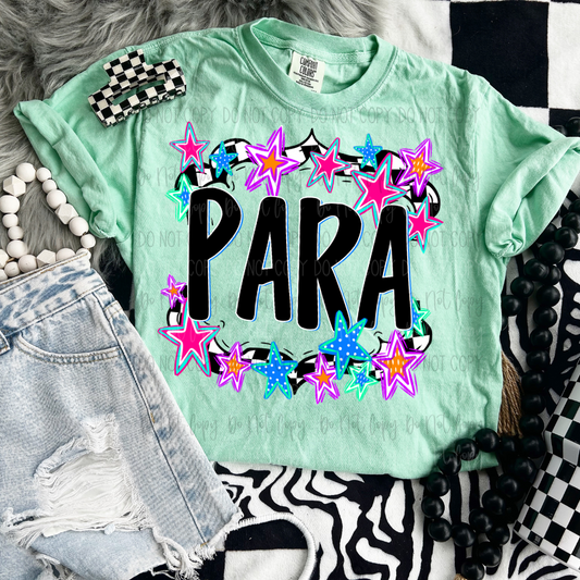 *Custom Stars School Frame DTF Transfer