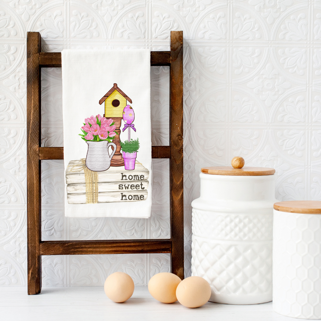 Home Sweet Home Easter Book Stack DTF Transfer
