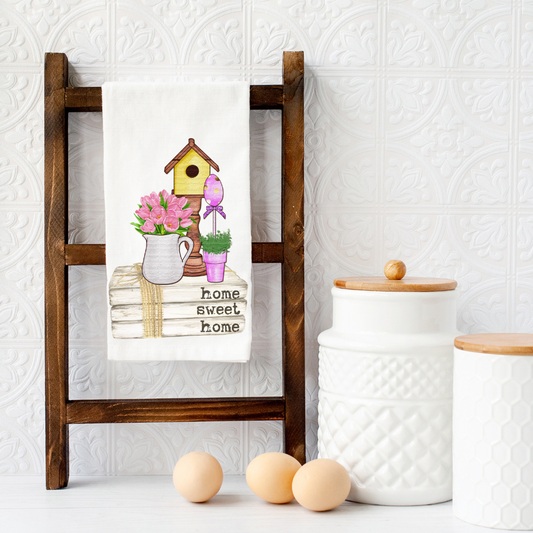Home Sweet Home Easter Book Stack DTF Transfer