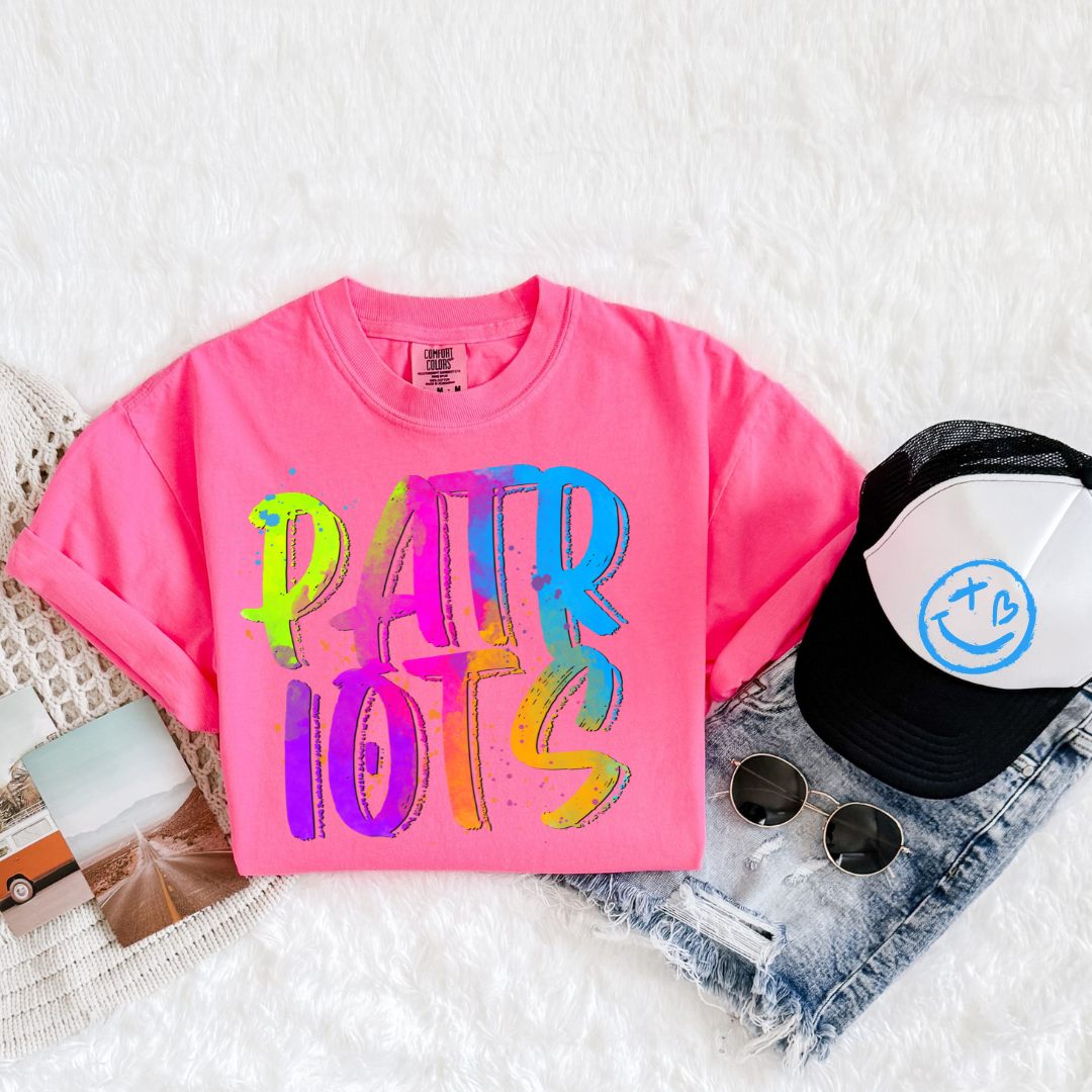 Neon Splatter Mascot DTF Transfer