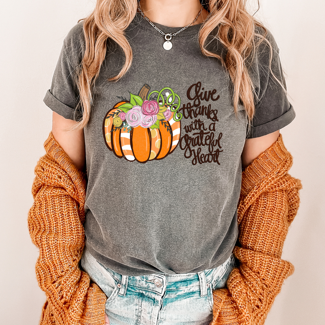 Give Thanks Pumpkin DTF