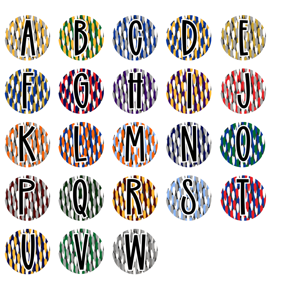 Starry Eyed Mascot Stripes DTF Transfer Custom