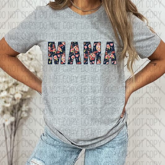 Floral Letter Mama DTF