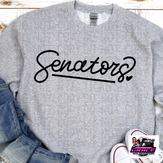 Senators Hand Lettered DTF