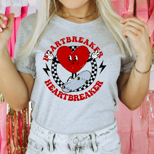 Heart Breaker Skateboard Distressed DTF