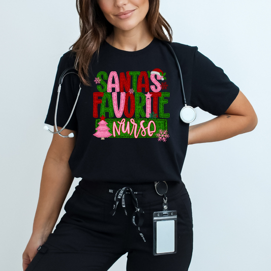 *Santa's Favorite Fuzzy Letters Occupational Custom DTF Transfer