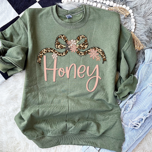 *Custom Leopard Ribbon Bow DTF Transfer