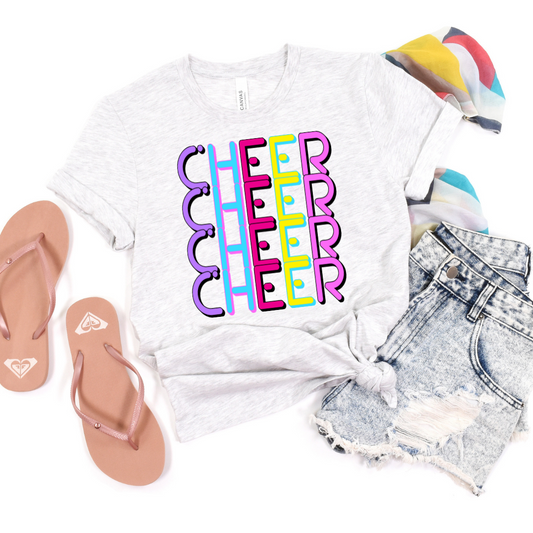 Cheer Retro Neon Letters DTF