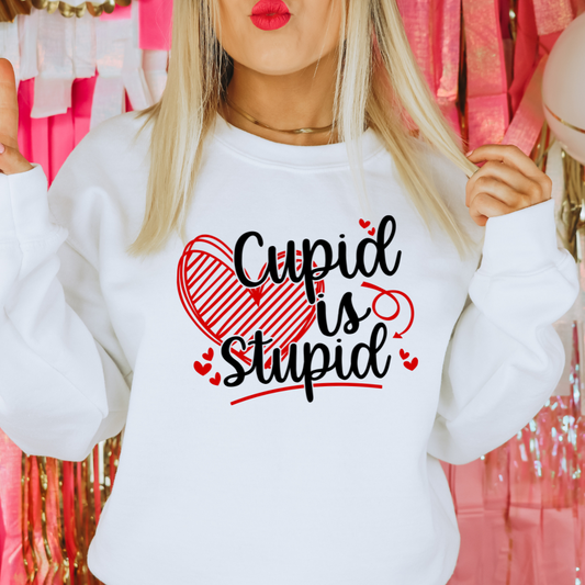 Cupid Is Stupid Script DTF