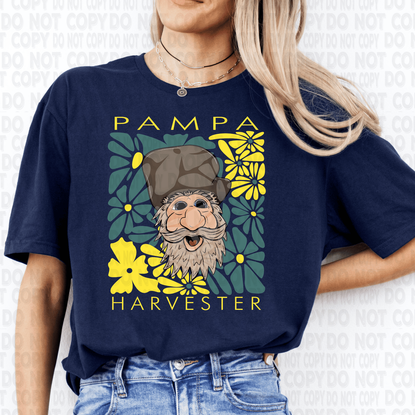 Pampa Harvesters Abstract Floral DTF Transfer