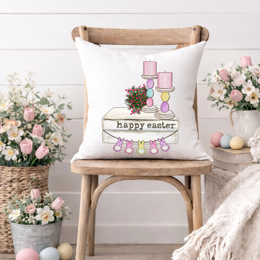 Happy Easter Candle Book Stack DTF Transfer