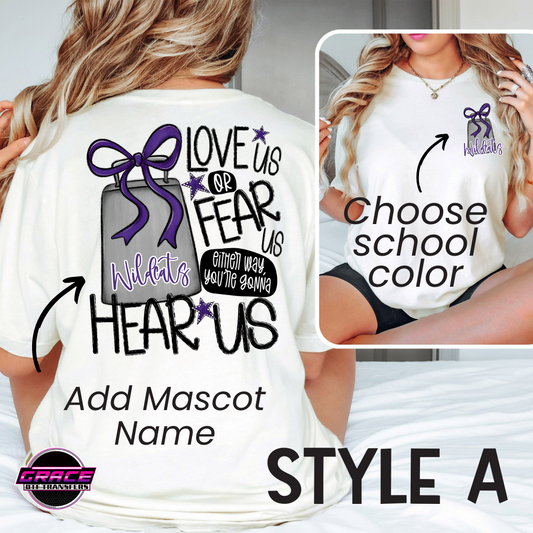 *School Spirit Custom Cowbell DTF