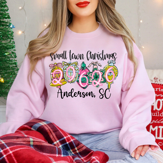Christmas Ornament Zipcodes DTF Transfer