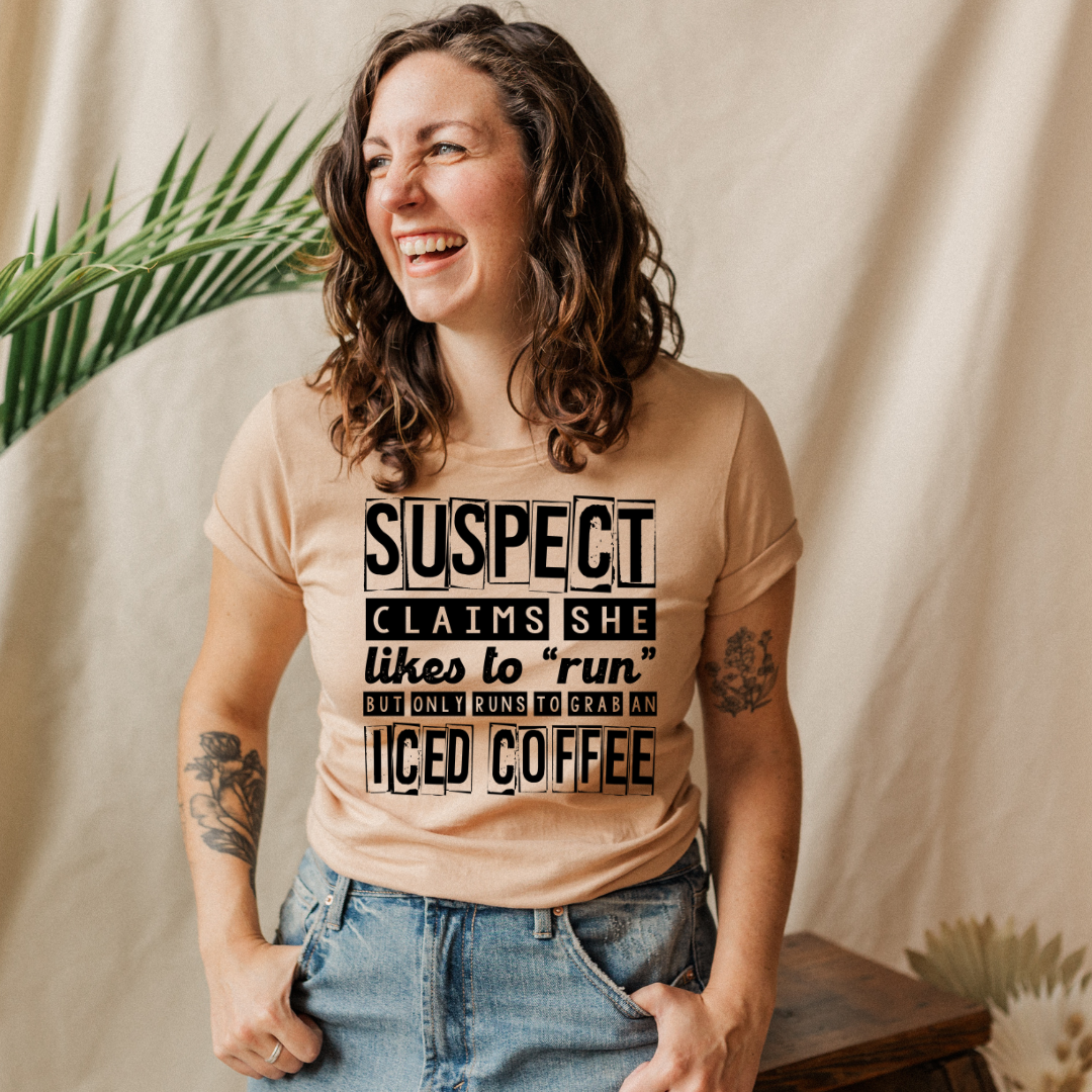 suspect Run Iced Coffee DTF Transfer