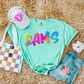 Neon Splatter Mascot DTF Transfer