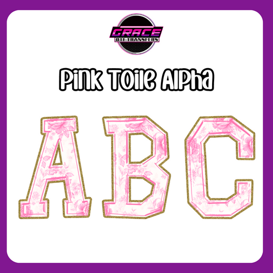 *Pink Toile Alpha DTF