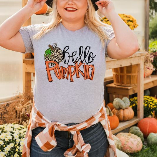 Hello Pumpkin Leopard Pumpkin DTF