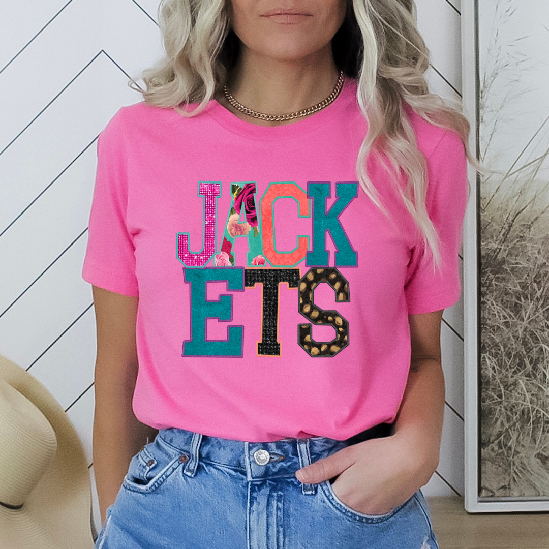 Jackets Rhinestone Letters DTF