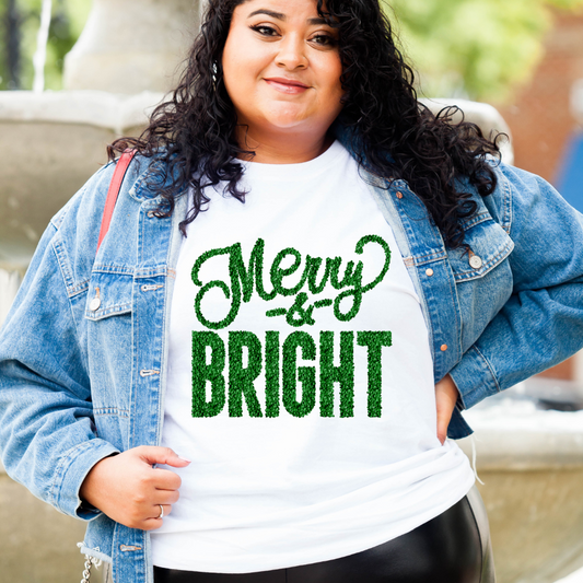 Merry and Bright Green DTF