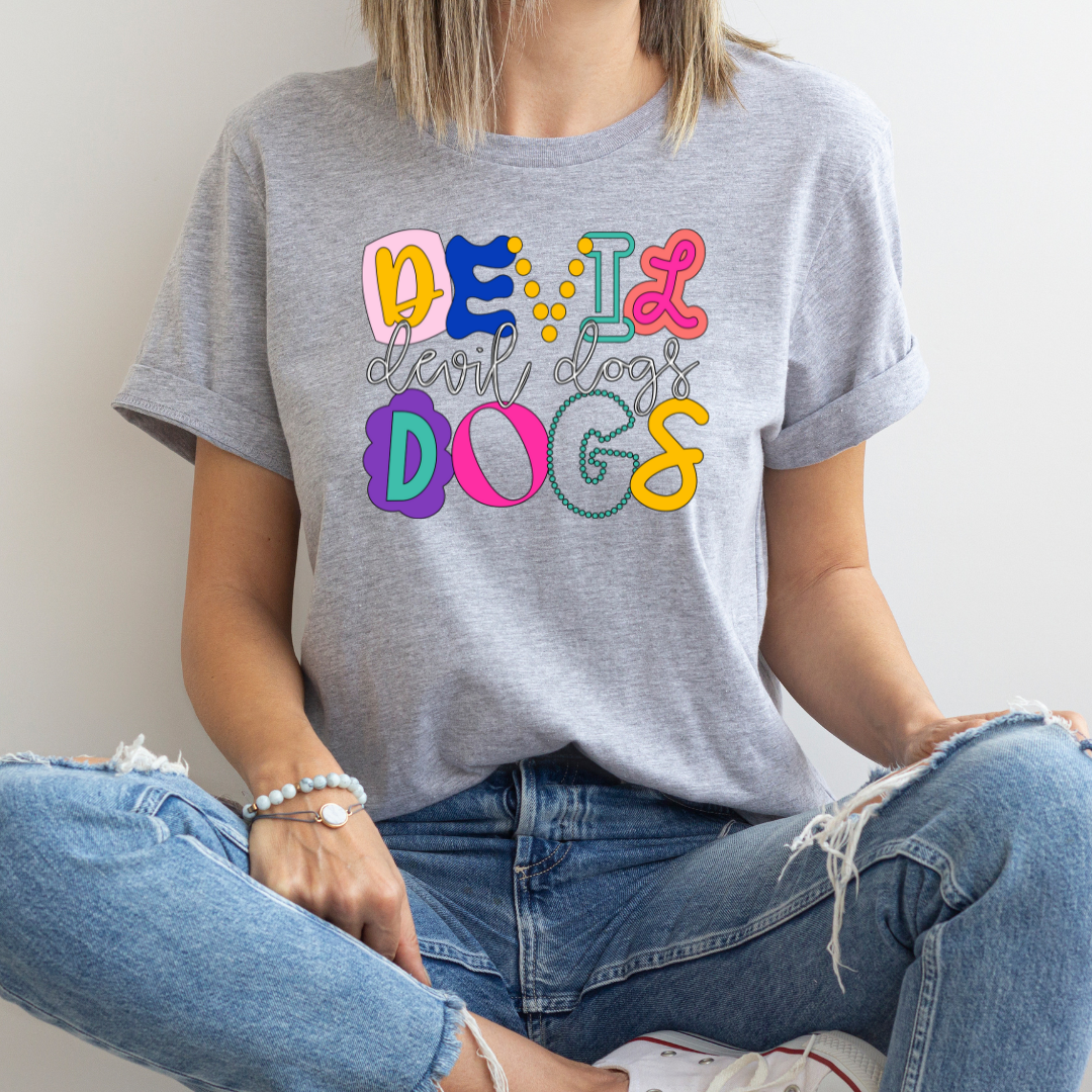 Fun and Funky Mascots Devil Dogs DTF