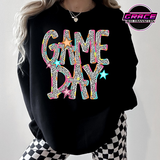 Bright Dottie Game Day DTF Transfer