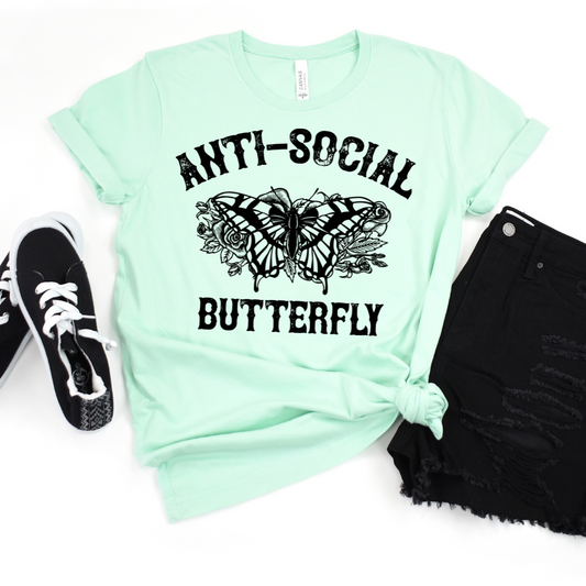 Anti Social Butterfly DTF Transfer