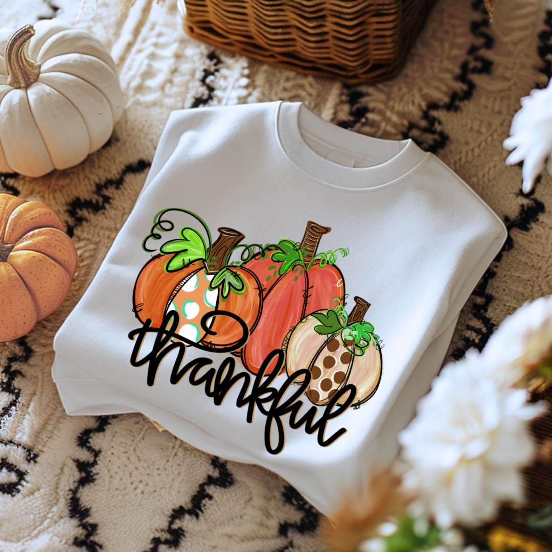 Thankful Doodle Pumpkin DTF