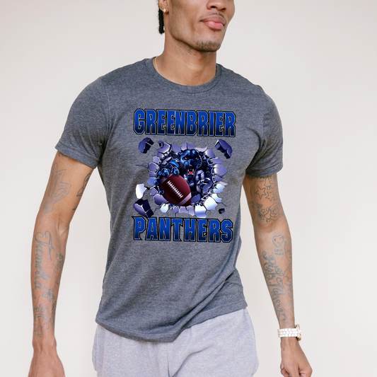 Greenbrier Panther Mascot Burst DTF