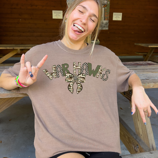 Camo Bow Mascot DTF Transfer