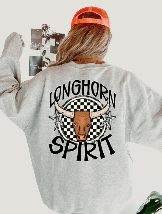 *Custom Mascot Spirit Checkered Front Back DTF Transfer