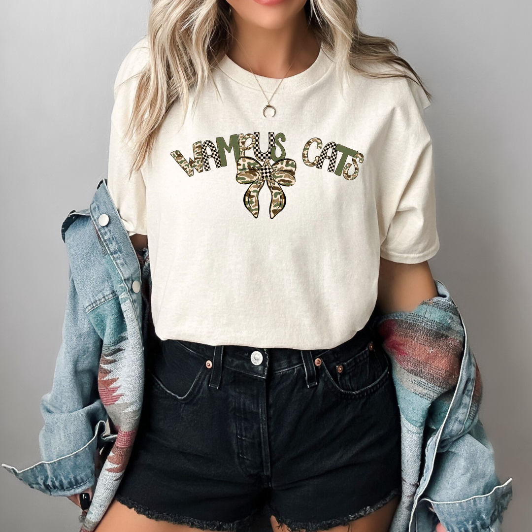 Camo Bow Mascot DTF Transfer