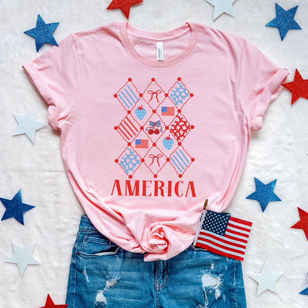 America Grid DTF transfer