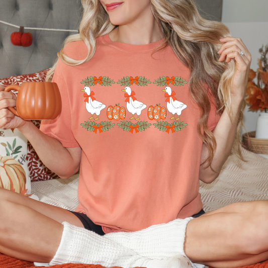 Pumpkin Geese DTF Transfer