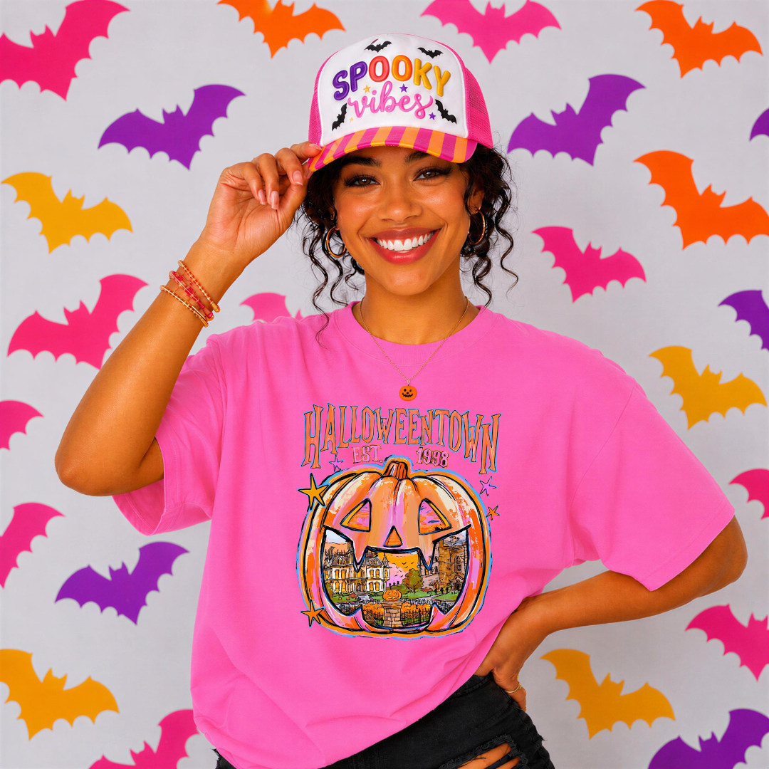 Spooky Town Square DTF Transfer