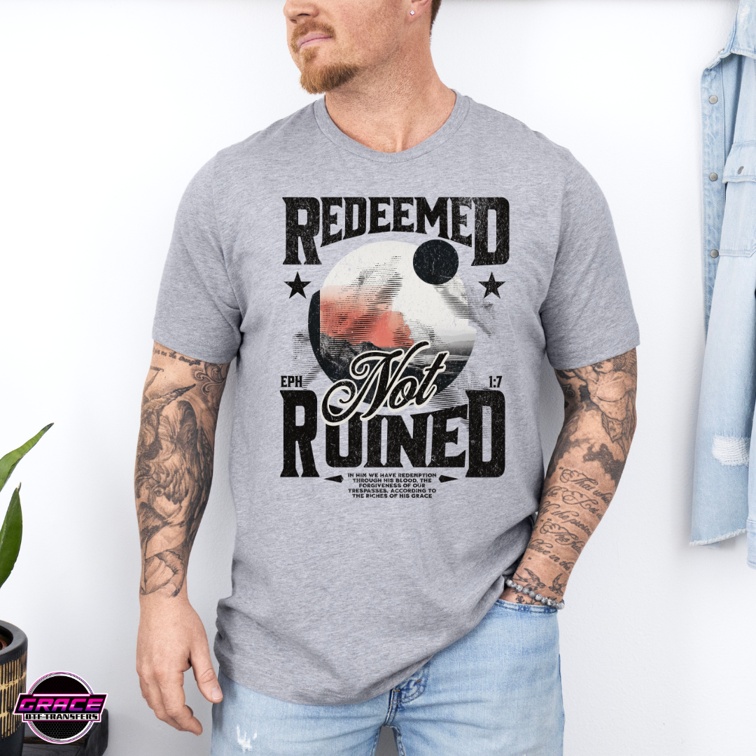 Men Redeemed Not Ruined Dark DTF