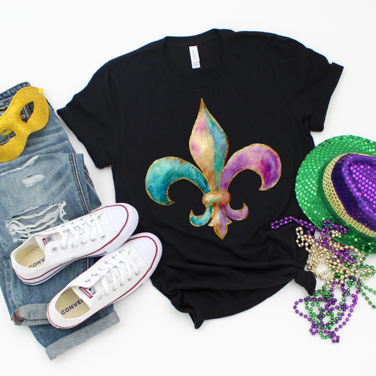 Mardi Gras Fluer De Lis DTF Transfer