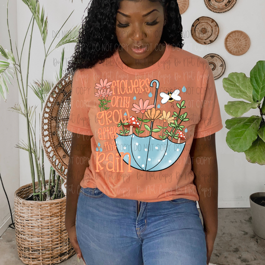 Rain and Flowers DTF Transfer