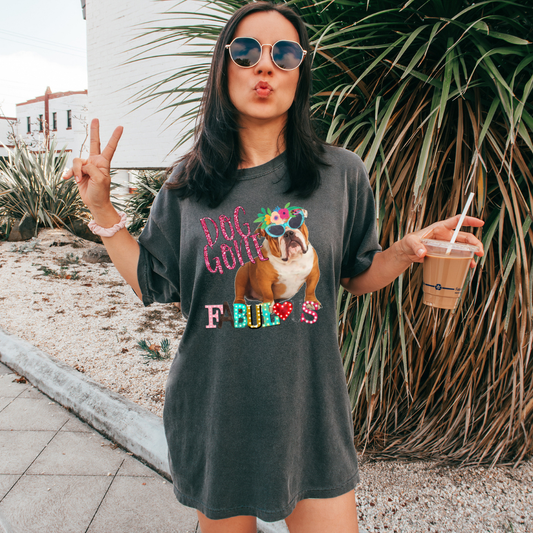 Dog Gone Fabulous Bulldog DTF Transfer